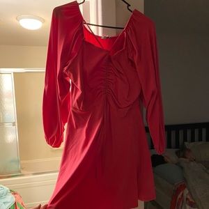 Bright pink long sleeve dress with shorts! Xl - white birch